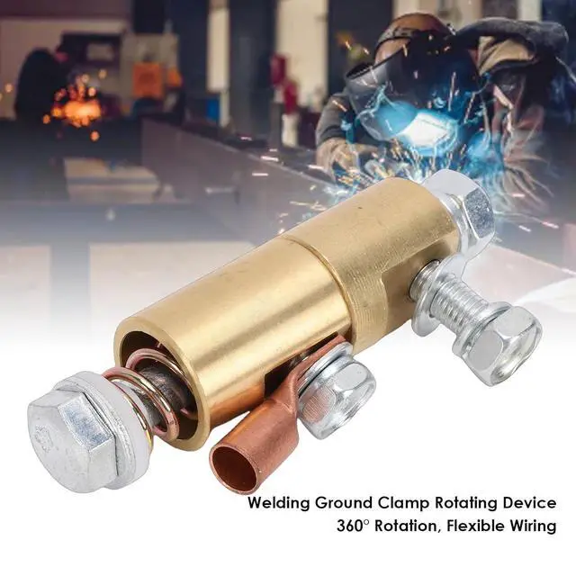 Alt view image 2 of 7 - 500A Welding Ground Clamp Swivel Adapter, 360 Degree Rotating Device for M10 Hole Clamps, Stability Welder Accessories for MIG MMA ARC