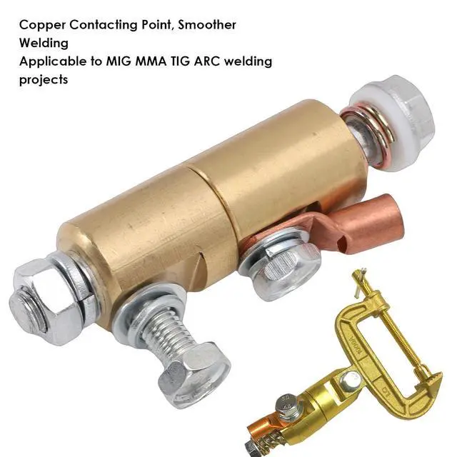 Alt view image 3 of 7 - 500A Welding Ground Clamp Swivel Adapter, 360 Degree Rotating Device for M10 Hole Clamps, Stability Welder Accessories for MIG MMA ARC
