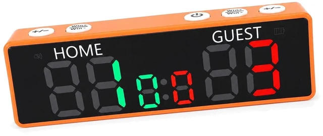 Main image of Mini Digital Scoreboard with 6 Digits LED Display & Loud Buzzer, Portable Tabletop Score Keeper, for Board Games Chess Cornhole Basketball