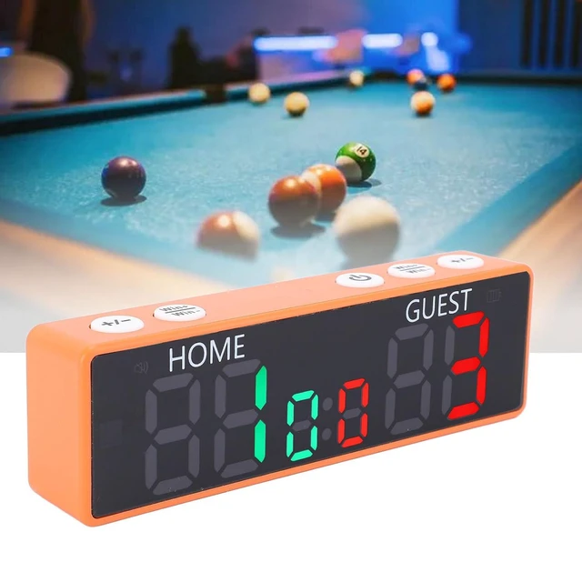 Alt view image 5 of 7 - Mini Digital Scoreboard with 6 Digits LED Display & Loud Buzzer, Portable Tabletop Score Keeper, for Board Games Chess Cornhole Basketball
