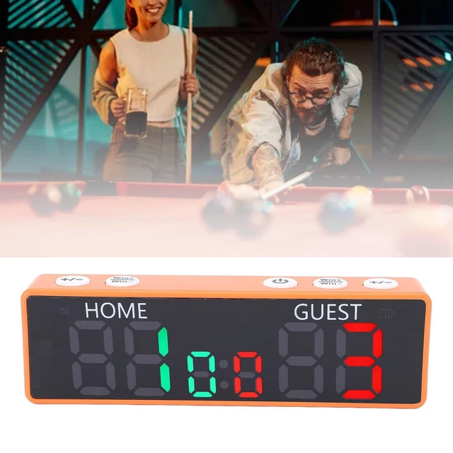 Alt view image 4 of 7 - Mini Digital Scoreboard with 6 Digits LED Display & Loud Buzzer, Portable Tabletop Score Keeper, for Board Games Chess Cornhole Basketball