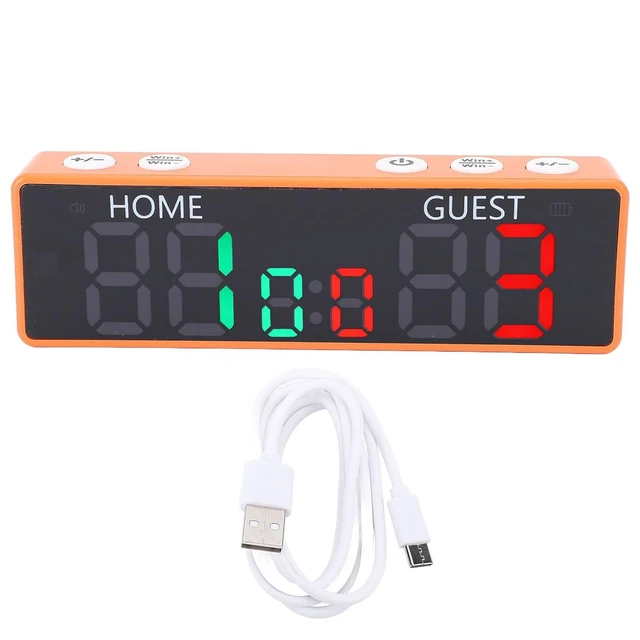 Alt view image 7 of 7 - Mini Digital Scoreboard with 6 Digits LED Display & Loud Buzzer, Portable Tabletop Score Keeper, for Board Games Chess Cornhole Basketball