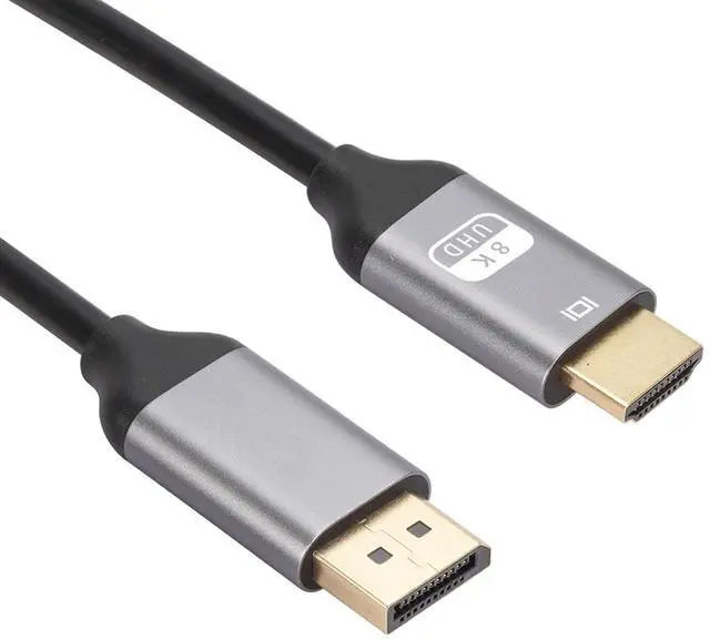 Main image of DisplayPort to HDMI Cable, 8K 60Hz, 4K 120Hz, 1.8m Length DisplayPort to HD Cord, Universal Compatibility with Devices