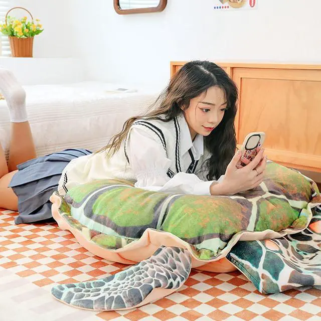 Alt view image 3 of 7 - Adult Turtle Shell Pillow Costume, Portable Plush Toy and Home Decoration, Party Photos, Halloween Cosplay
