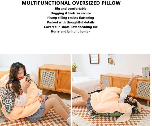 Alt view image 4 of 7 - Adult Turtle Shell Pillow Costume, Portable Plush Toy and Home Decoration, Party Photos, Halloween Cosplay