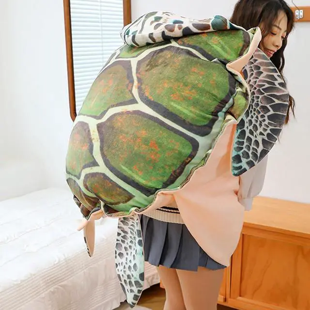 Alt view image 6 of 7 - Adult Turtle Shell Pillow Costume, Portable Plush Toy and Home Decoration, Party Photos, Halloween Cosplay