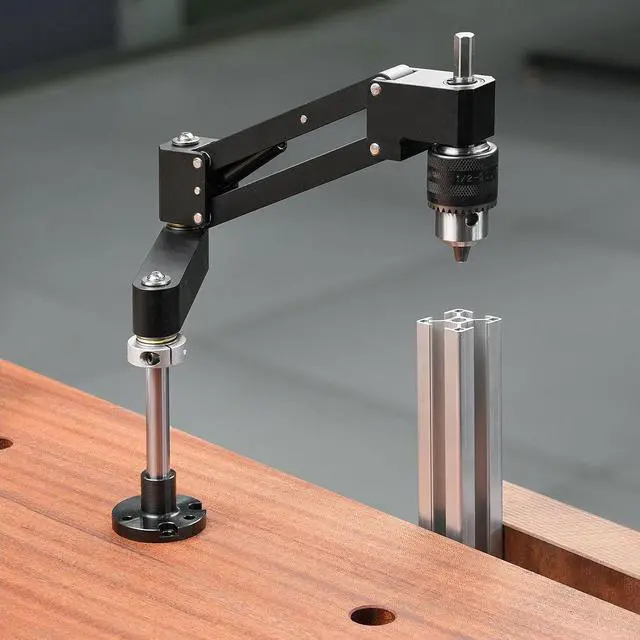 Alt view image 2 of 7 - Tapping Cantilever Bracket, Aluminum Alloy Tapping Bracket, Portable CNC Machined Cantilever Mount for Flexible Arm Machine