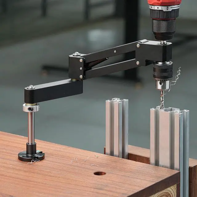 Alt view image 3 of 7 - Tapping Cantilever Bracket, Aluminum Alloy Tapping Bracket, Portable CNC Machined Cantilever Mount for Flexible Arm Machine