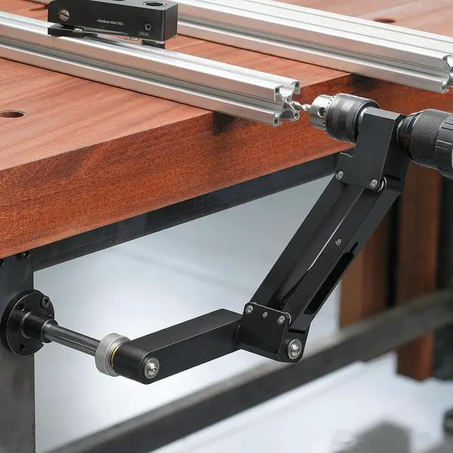 Alt view image 5 of 7 - Tapping Cantilever Bracket, Aluminum Alloy Tapping Bracket, Portable CNC Machined Cantilever Mount for Flexible Arm Machine