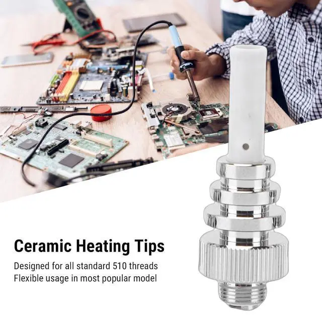 Alt view image 3 of 7 - 3 Pcs Ceramic Heating Core Replacement, Soldering Iron Parts for 510 Thread Devices, Efficient Heat Conduction for Stable Welding