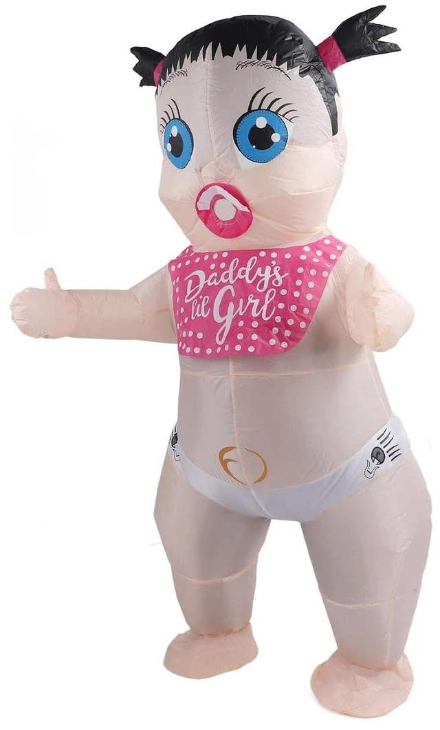 Main image of Funny Inflatable Baby Costume Creative Blow Up Adult Costume for Carnival 210T Polyester Material Cosplay Party Christmas