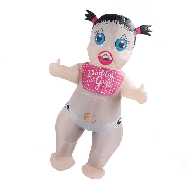 Alt view image 2 of 7 - Funny Inflatable Baby Costume Creative Blow Up Adult Costume for Carnival 210T Polyester Material Cosplay Party Christmas
