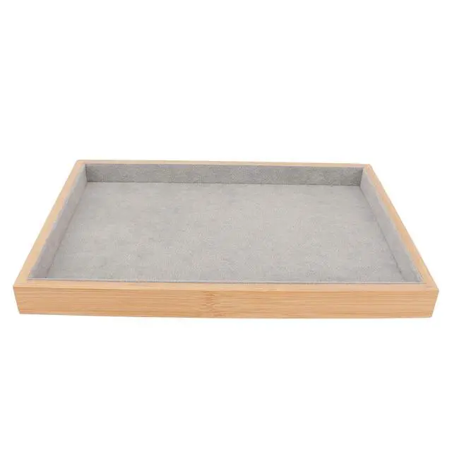 Alt view image 5 of 7 - Multipurpose Wood Jewelry Tray Lightweight Durable Drawer Organizer for Brooches Bracelets Rings for Organizing Jewelry (Grey)