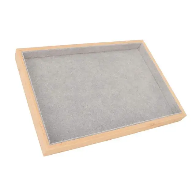 Alt view image 6 of 7 - Multipurpose Wood Jewelry Tray Lightweight Durable Drawer Organizer for Brooches Bracelets Rings for Organizing Jewelry (Grey)