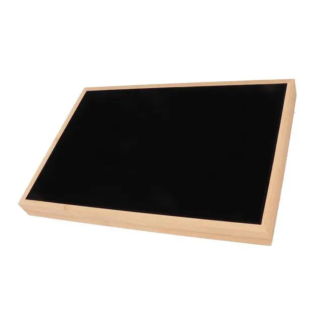 Alt view image 2 of 7 - Multipurpose Wood Jewelry Tray Lightweight Durable Drawer Organizer for Brooches Bracelets Rings for Organizing Jewelry (Black)