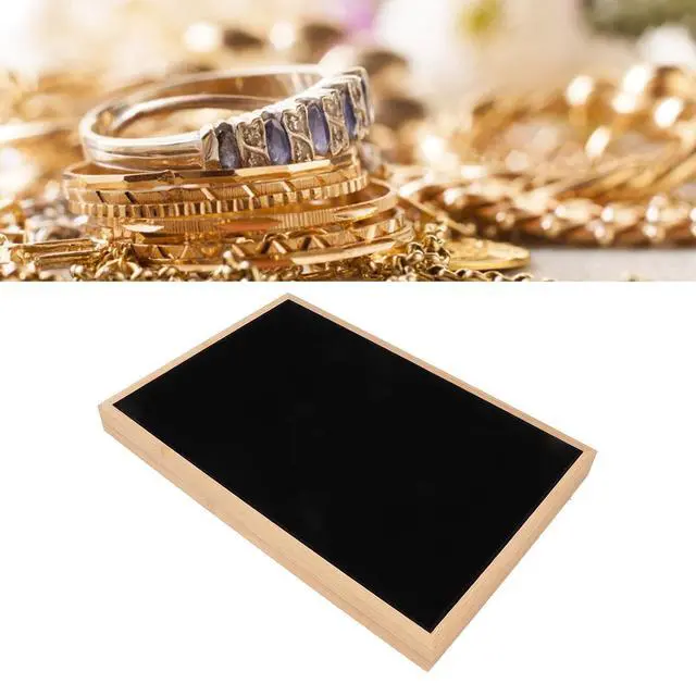 Alt view image 3 of 7 - Multipurpose Wood Jewelry Tray Lightweight Durable Drawer Organizer for Brooches Bracelets Rings for Organizing Jewelry (Black)