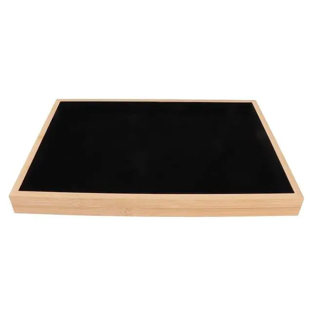 Alt view image 6 of 7 - Multipurpose Wood Jewelry Tray Lightweight Durable Drawer Organizer for Brooches Bracelets Rings for Organizing Jewelry (Black)