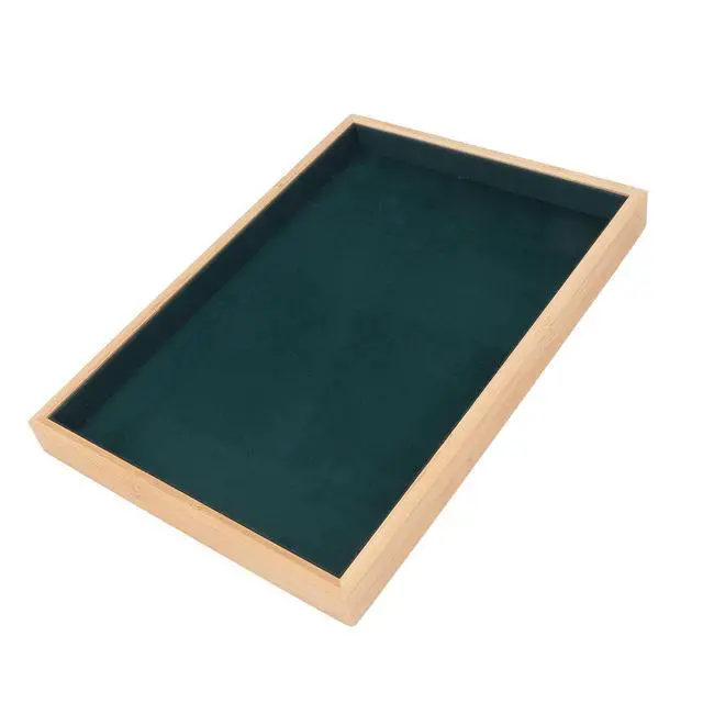 Alt view image 2 of 7 - Multipurpose Wood Jewelry Tray Lightweight Durable Drawer Organizer for Brooches Bracelets Rings for Organizing Jewelry (Green)