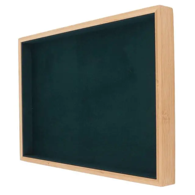 Alt view image 3 of 7 - Multipurpose Wood Jewelry Tray Lightweight Durable Drawer Organizer for Brooches Bracelets Rings for Organizing Jewelry (Green)
