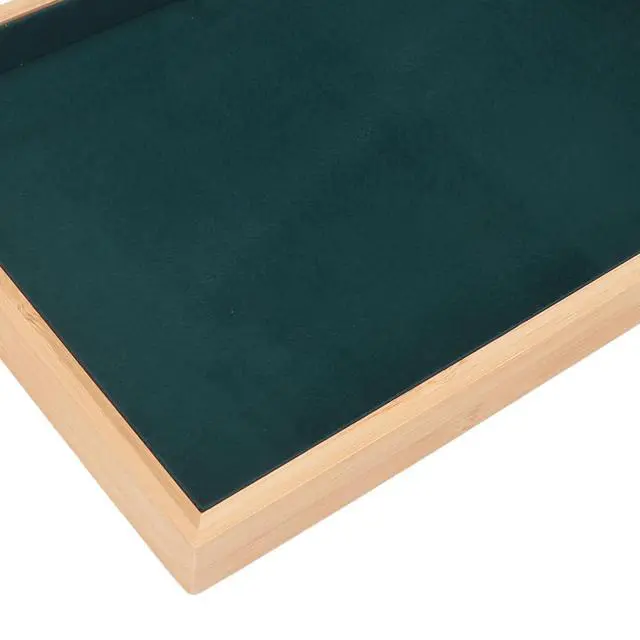 Alt view image 4 of 7 - Multipurpose Wood Jewelry Tray Lightweight Durable Drawer Organizer for Brooches Bracelets Rings for Organizing Jewelry (Green)