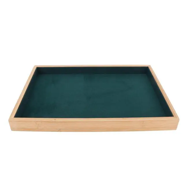 Alt view image 6 of 7 - Multipurpose Wood Jewelry Tray Lightweight Durable Drawer Organizer for Brooches Bracelets Rings for Organizing Jewelry (Green)