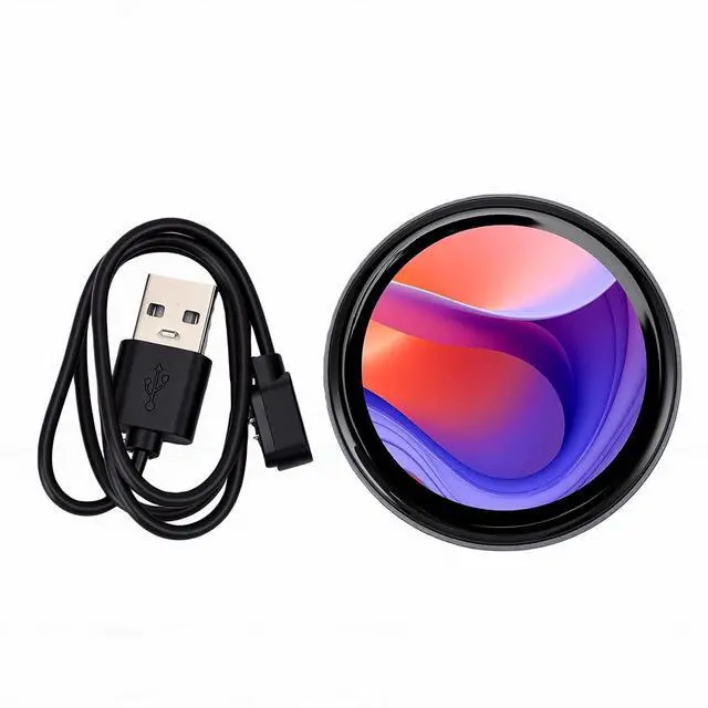 Alt view image 6 of 7 - Digital Badge Pin with 1.85" HD Touch Screen, Electronic Badge with Bluetooth 6.0 App Control, LED Mood Badges Display for Images & GIFS, Wearable Digital Pin for Backpack (Gray)