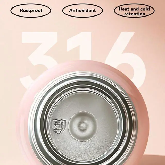 Alt view image 7 of 7 - Fingerprint Unlockable Insulated Water Bottle, 500ml Stainless Steel Vacuum Insulated Cup, IPX7 Magnetic Charging, for Kids