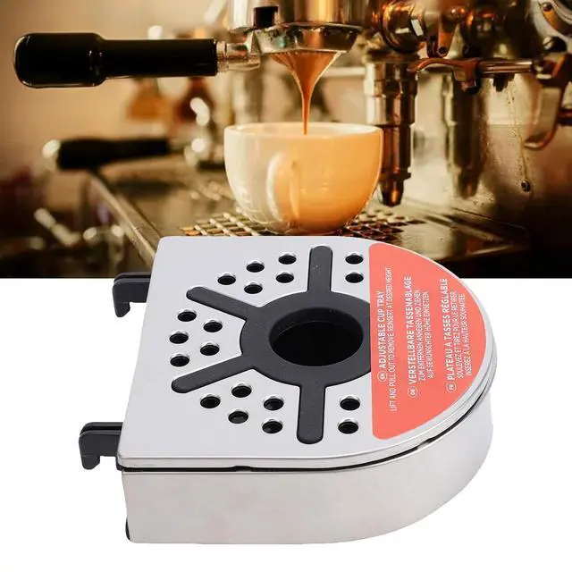 Alt view image 3 of 7 - Replacement Drip Tray for CFN601-802 Coffee Machine, Stainless Steel Cup Rest Stand & Mug Riser with Sturdy Construction