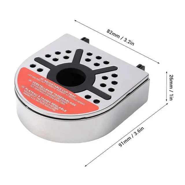 Alt view image 6 of 7 - Replacement Drip Tray for CFN601-802 Coffee Machine, Stainless Steel Cup Rest Stand & Mug Riser with Sturdy Construction