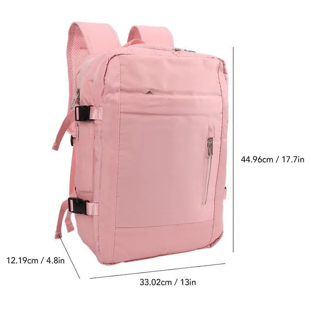 Alt view image 7 of 7 - Travel Laptop Backpack, 40L Large Sturdy Travel, for Men Women Business Casual, Weekender, College & Hiking (Pink)