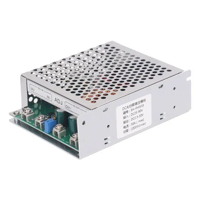 Alt view image 6 of 7 - DC Module 50A 1000W Adjustable Converter DC25-90V Input DC2.5-50V Output with Cooling Fan Metal Shell