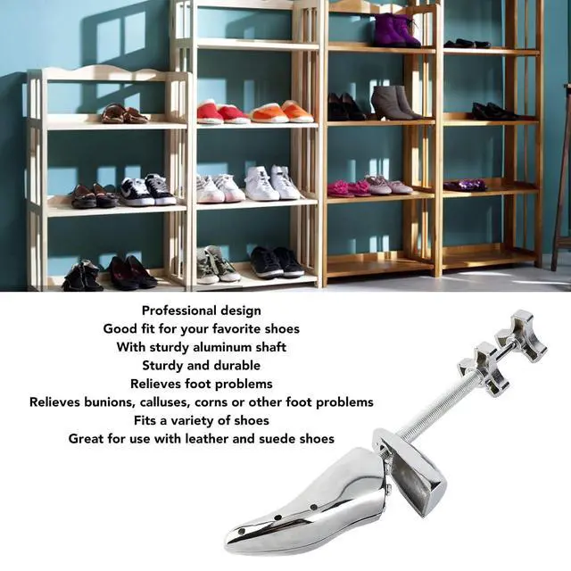 Alt view image 2 of 7 - Aluminum Alloy Shoe Stretcher Professional Shoe Trees Widener Expander, Relieves Calluses and Foot Problems, for Tennis Shoes and Boots (Double Plate Female Flat Heel)
