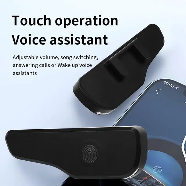 Alt view image 4 of 7 - Open Sound External Glasses Bluetooth Headphones, Wireless with 8 Hour Playtime and Low Power Consumption, for Sports and Outdoor Use