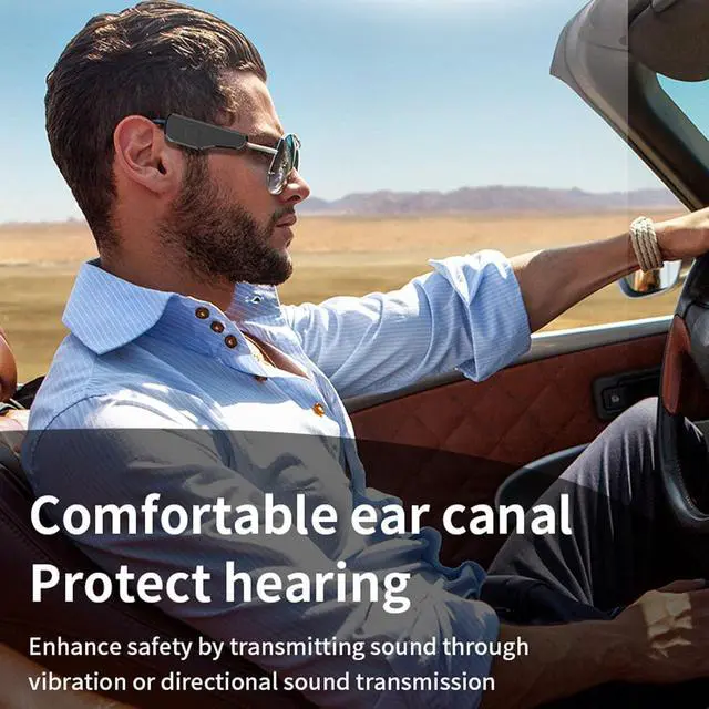 Alt view image 3 of 7 - Open Sound External Glasses Bluetooth Headphones, Wireless with 8 Hour Playtime and Low Power Consumption, for Sports and Outdoor Use