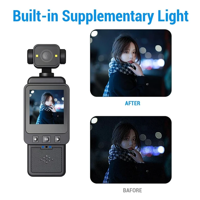 Alt view image 4 of 7 - 1080P Camera, MultiAxis Stabilization Vlog Camcorder, 270 & 180 Lens Rotation Portable Action Camera, for Outdoor Sport Photography