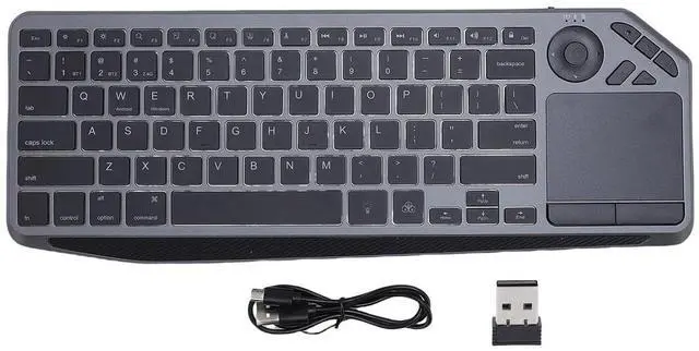 Alt view image 7 of 7 - Wireless Touch Keyboard, 2.4G Bluetooth Dual Mode Gaming Keyboard with Touchpad, 7 Color Backlight, Multimedia Hotkeys, for Multi Device
