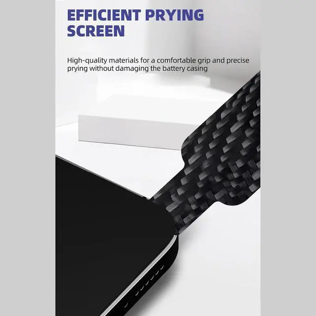 Alt view image 4 of 7 - 4pcs Electronics Repair Prying Bars, Carbon Fiber Opening Tools, Tin Scraper Pryer for Tablet Computer Smartphones