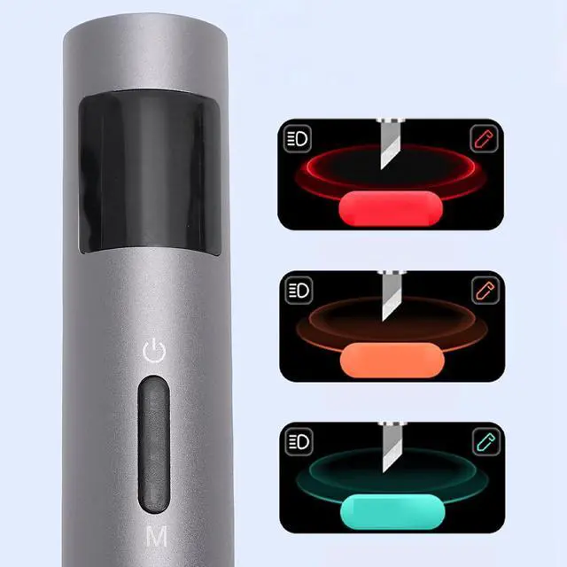 Alt view image 6 of 7 - Ultrasonic Cutter, 40KHz with Safety Lock, Focused LED Light, Handheld for Precise Cutting Polishing, for 3D Printing Plastic Wood Resin Projects