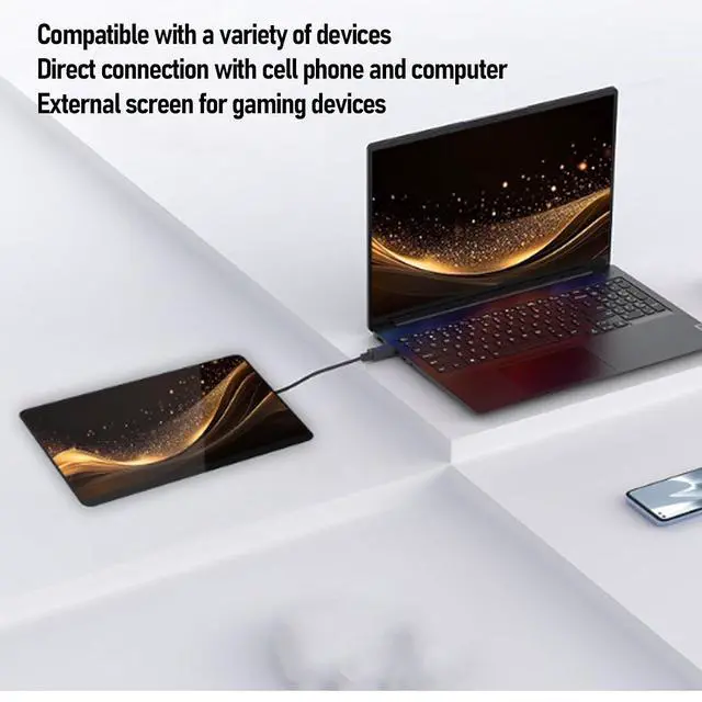 Alt view image 2 of 7 - Portable Monitor 11.6", 2.5K 120Hz FHD Touchscreen Built in Speakers, Multimedia Interface, Second External Screen, for Laptop PC