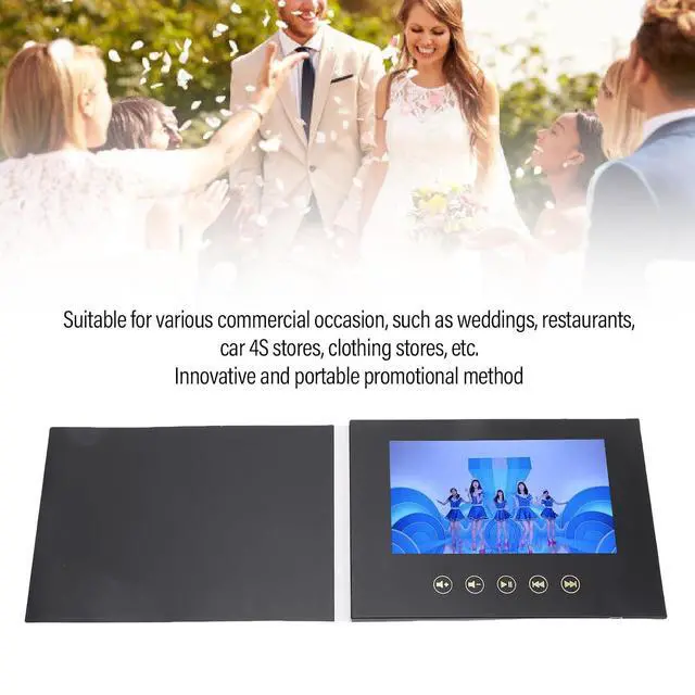 Alt view image 2 of 7 - 7in Video Greeting Card, HD Electronic Digital Brochure, Type C Charging & Auto Playback, for Weddings Birthday Christmas Business