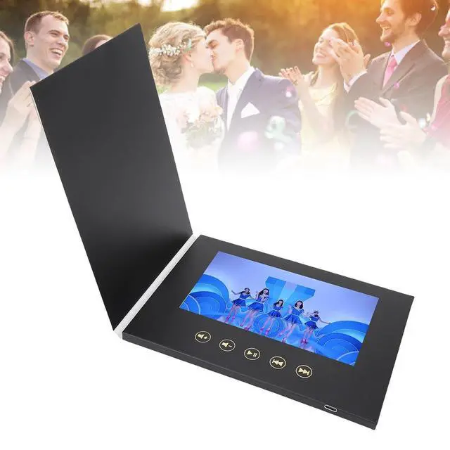 Alt view image 6 of 7 - 7in Video Greeting Card, HD Electronic Digital Brochure, Type C Charging & Auto Playback, for Weddings Birthday Christmas Business