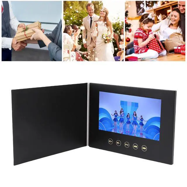 Alt view image 5 of 7 - 7in Video Greeting Card, HD Electronic Digital Brochure, Type C Charging & Auto Playback, for Weddings Birthday Christmas Business
