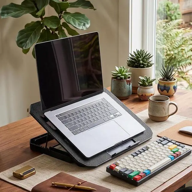 Alt view image 5 of 7 - Laptop Cooling Stand, Dual Fan, for 12 to 17 Inch