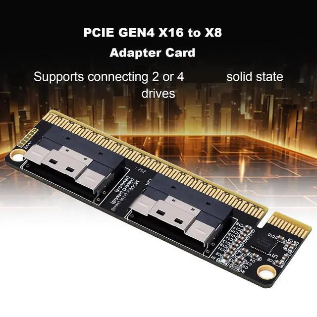 Alt view image 2 of 7 - PCIE to X8 Adapter Card, 8i Connector