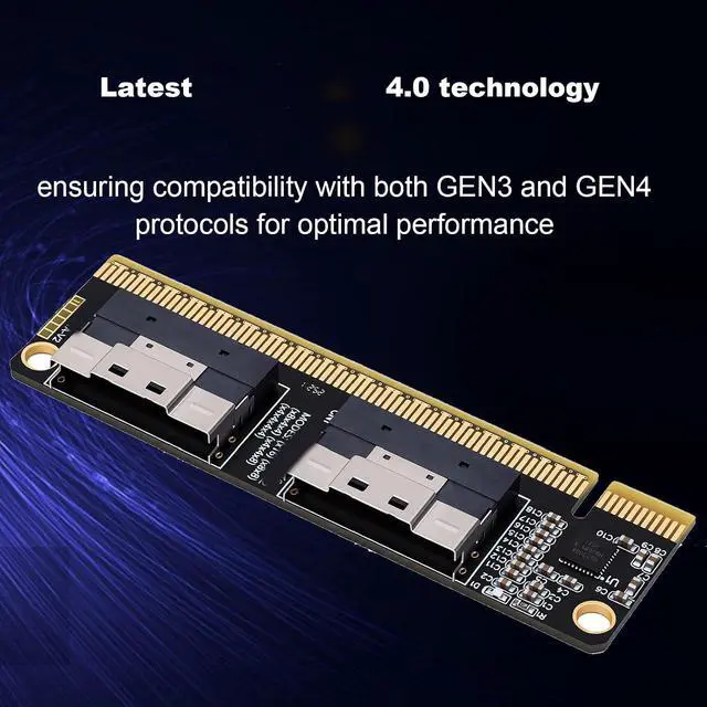 Alt view image 3 of 7 - PCIE to X8 Adapter Card, 8i Connector