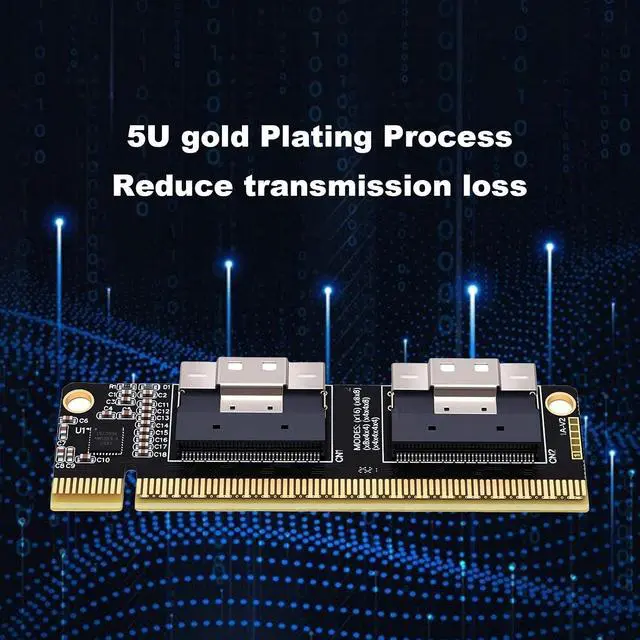 Alt view image 4 of 7 - PCIE to X8 Adapter Card, 8i Connector