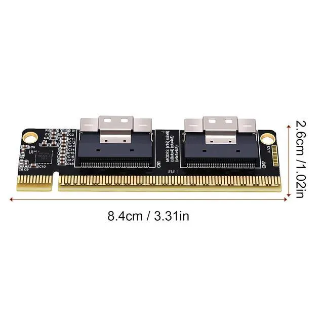 Alt view image 6 of 7 - PCIE to X8 Adapter Card, 8i Connector