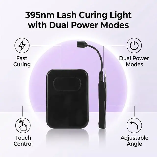 Alt view image 3 of 7 - Lash Curing Light, 395nm, Foot Pedal