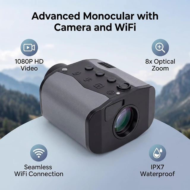 Alt view image 3 of 7 - 8X25 Monocular Telescope, IpX7 Water Proof