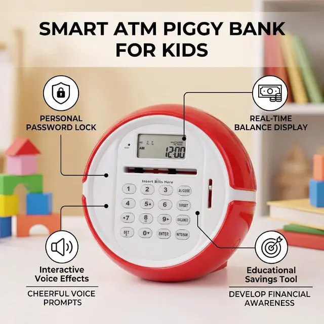 Alt view image 2 of 7 - ATM Piggy Bank, Electronic Money Bank